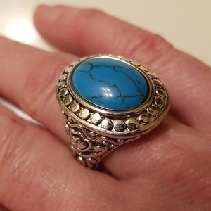 Faux Turquoise Fashion ring